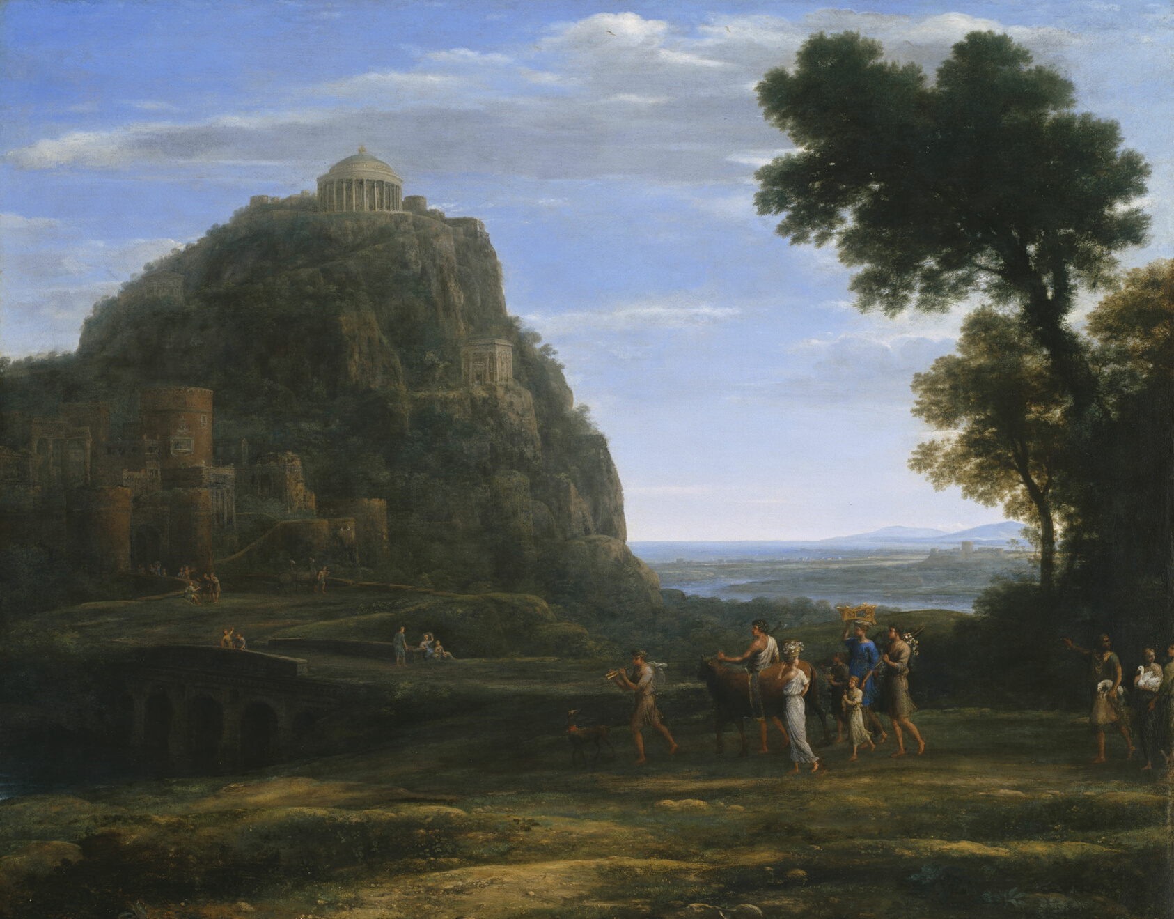 Claude Lorrain, View of Delphi with a Procession, public domain